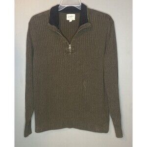 Field & Stream Mens Sz XXL 1/4 Zip Sweater Pullover Jacket Brown Hunting Camping